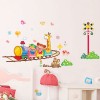 Giraffe and Friends on the Train to Happy World - Wall Decals